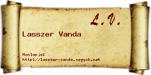 Lasszer Vanda névjegykártya